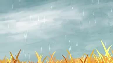 浪漫唯美的插画风二十四节气之谷雨模板视频的预览图